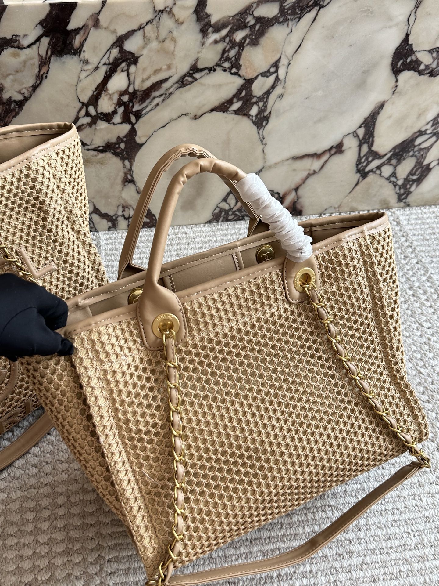26SS New Women's Straw Beach Tote Bag 0726031009