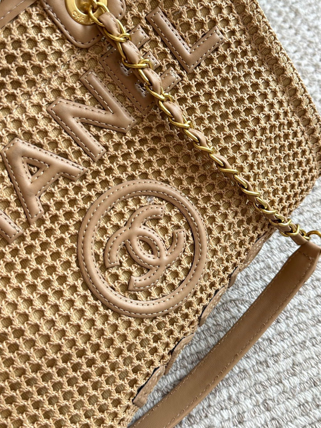 26SS New Women's Straw Beach Tote Bag 0726031009