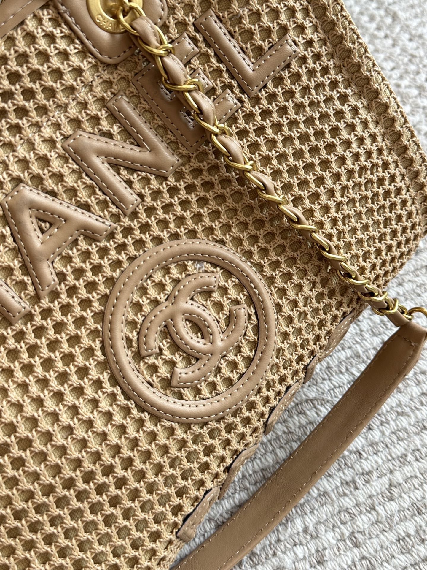 26SS New Women's Straw Beach Tote Bag 0726031009