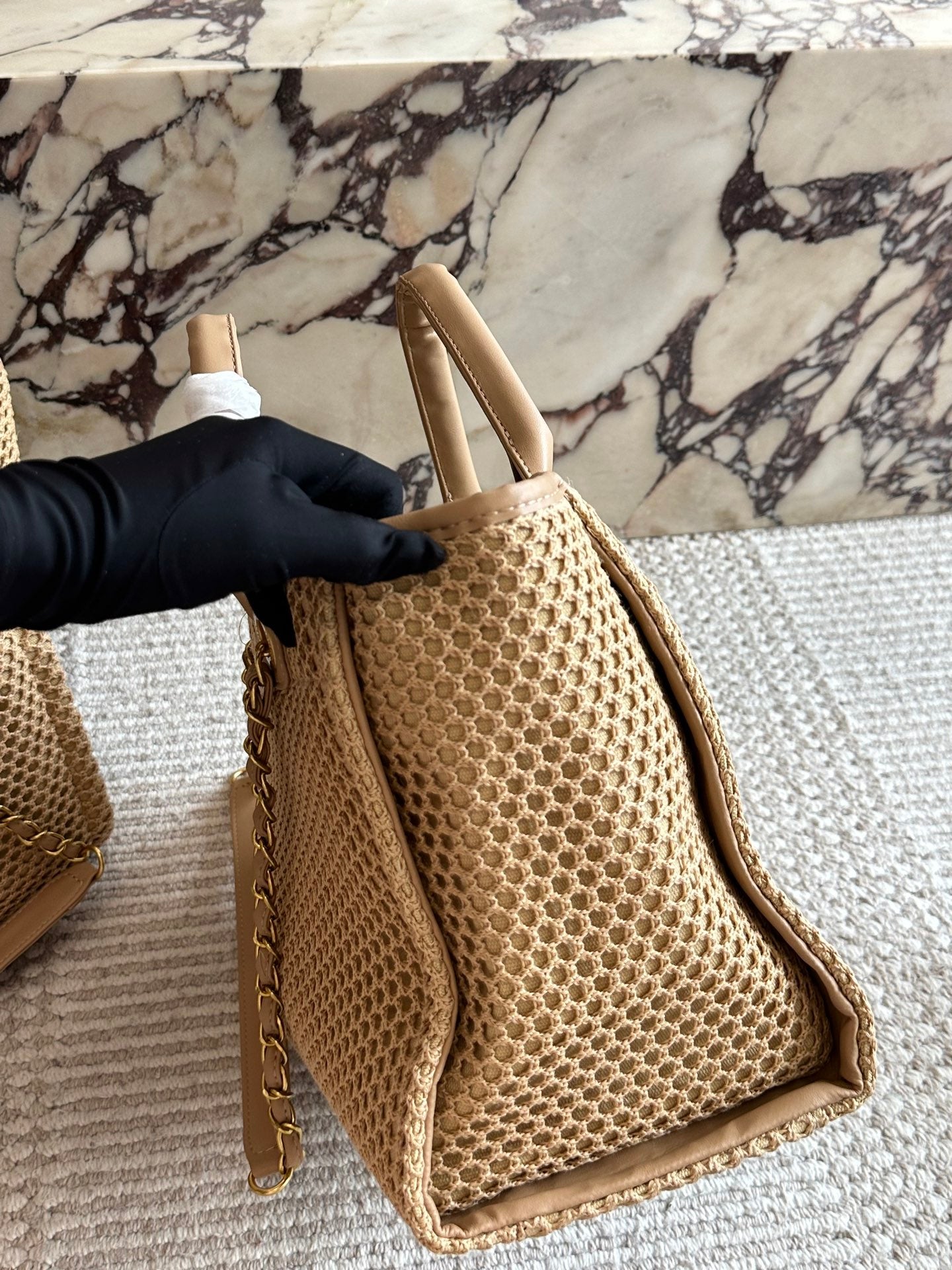 26SS New Women's Straw Beach Tote Bag 0726031009