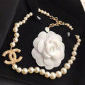 Classic Clavicle Pearl Necklace Elegant Fashion Generous Style 1024030504