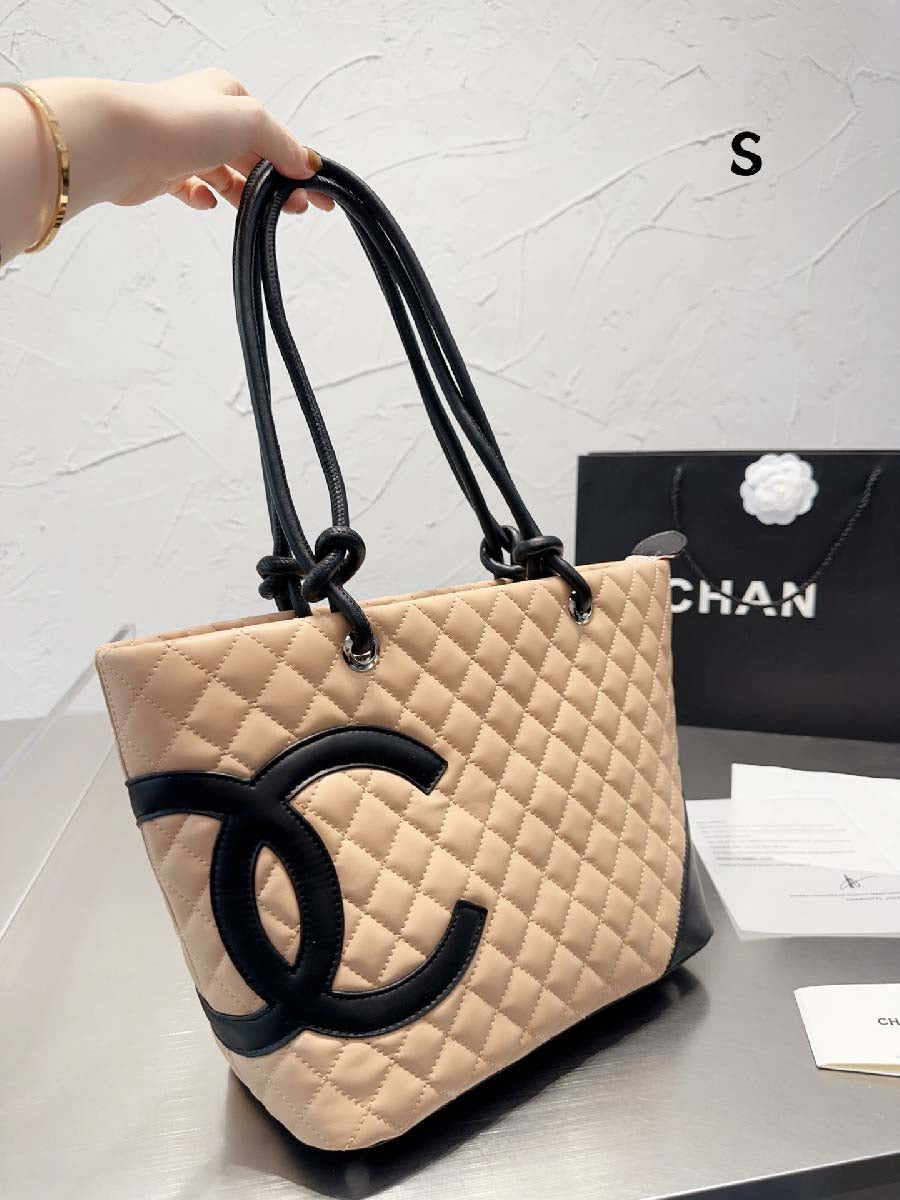 4-color leather shopping bag