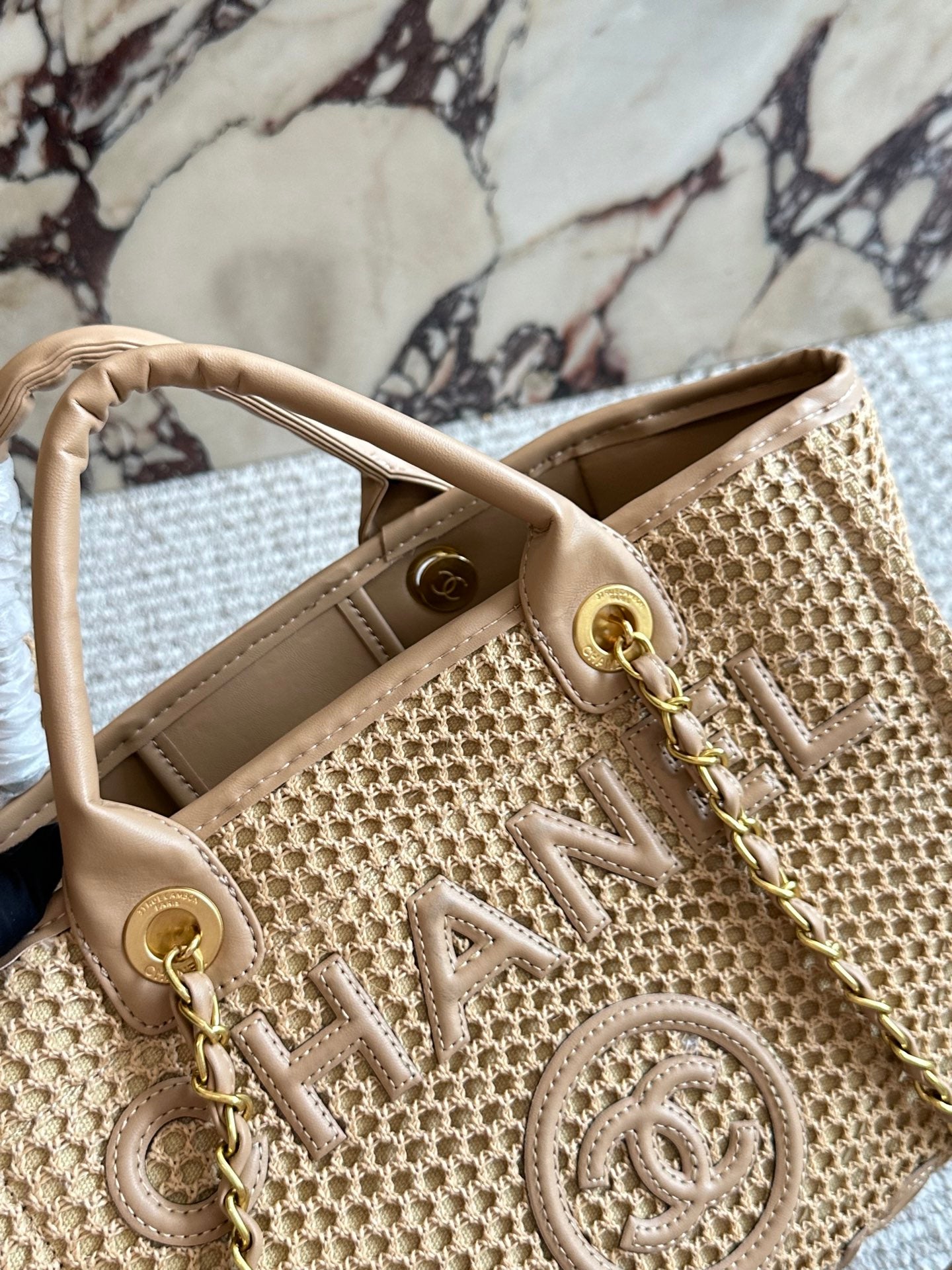 26SS New Women's Straw Beach Tote Bag 0726031009