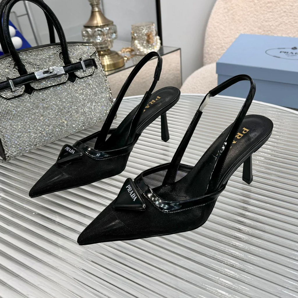P fashion pointed mesh high heels 0725090813