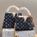 Denim Embroidered Tote Bag 1025092306