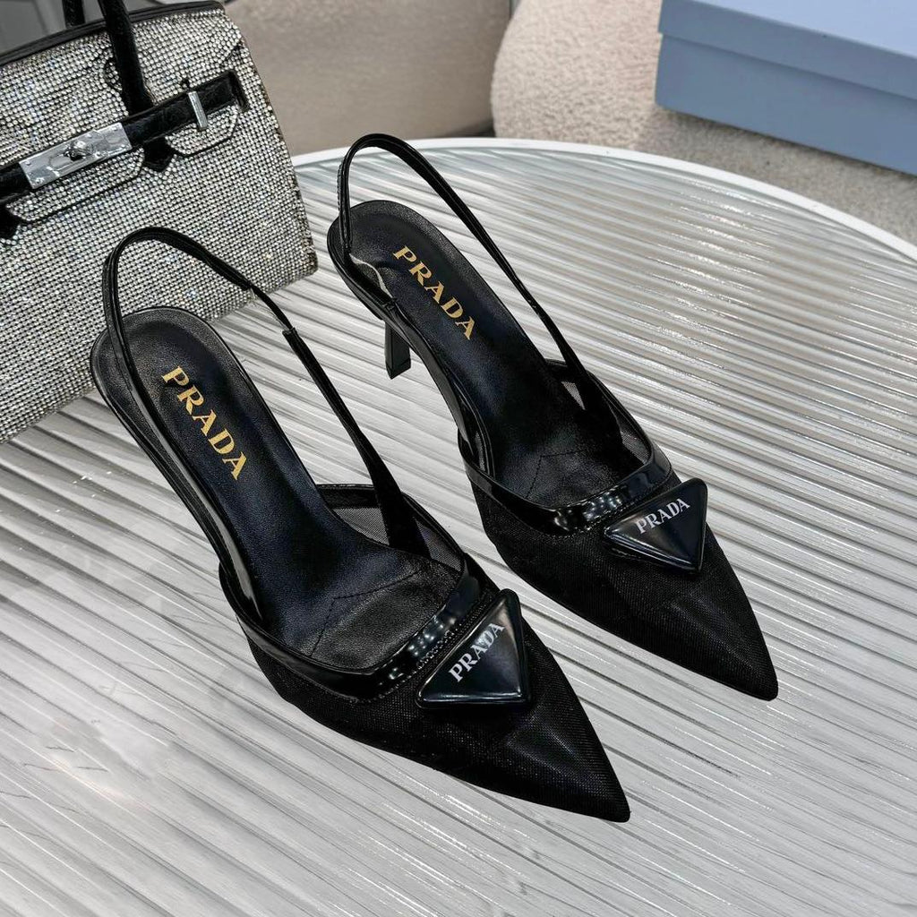P fashion pointed mesh high heels 0725090813