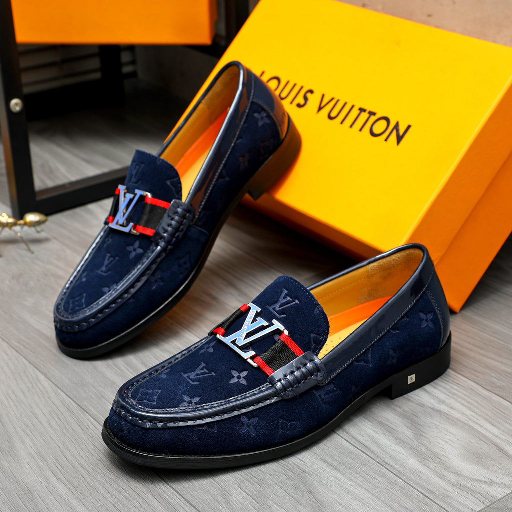 L suede printed cowhide upper leather shoes 0725073008