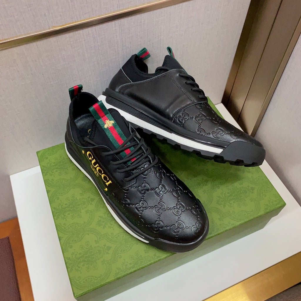 G Fashion Men's Printed Leather Casual Sneakers 0724080803