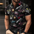 Men's Summer Fashion Printed Polo Shirts 3D1026070604