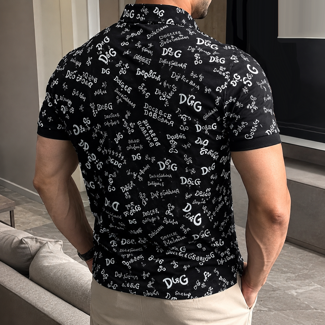 Men's Summer Fashion Printed Polo Shirts 3D1026070613