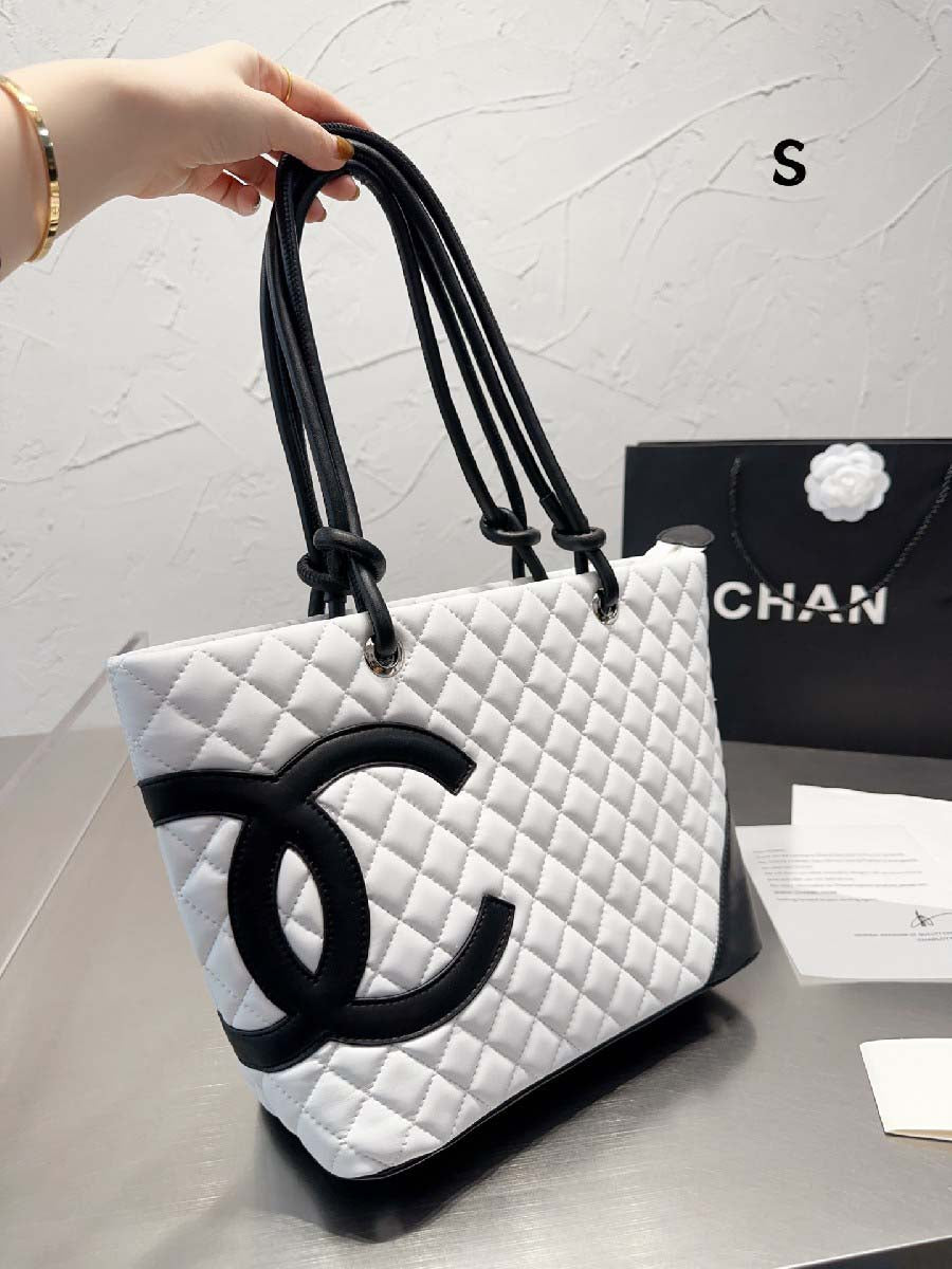 4-color leather shopping bag