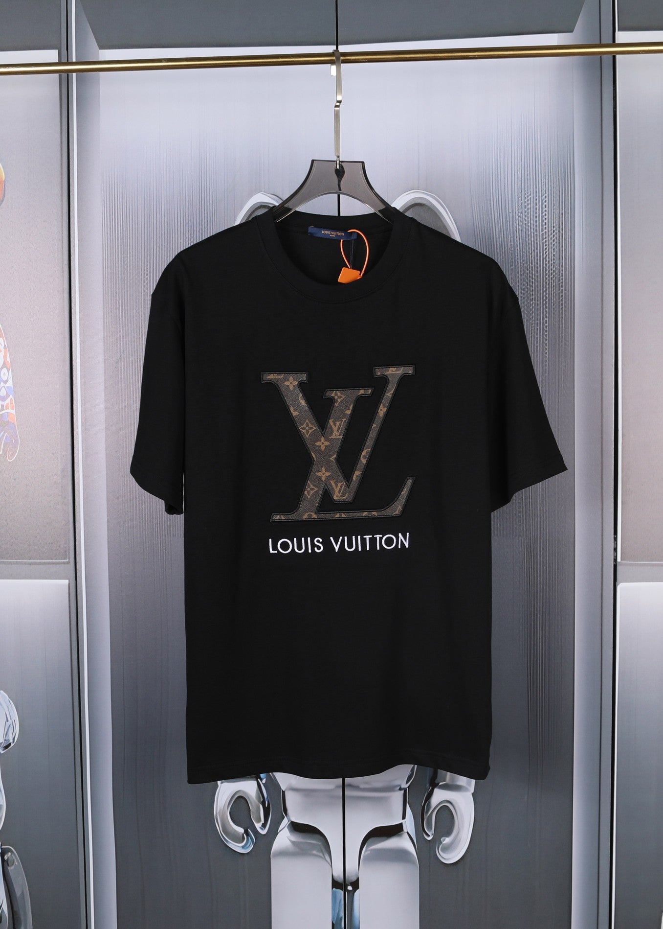 V heavy double yarn 280g printed short sleeves 0724031306