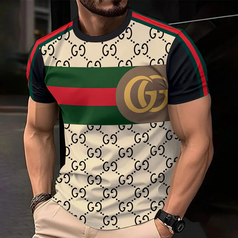 Luxury Classic Print Men's T-Shirt 3D1025051416