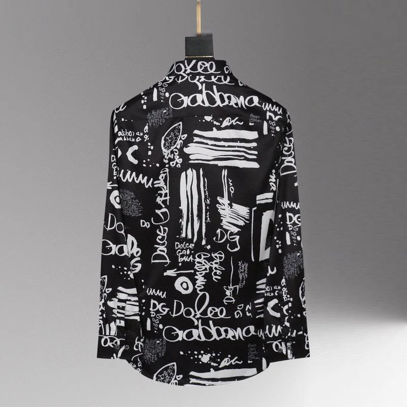Men's fashionable printed long sleeved shirt 3D1024062424