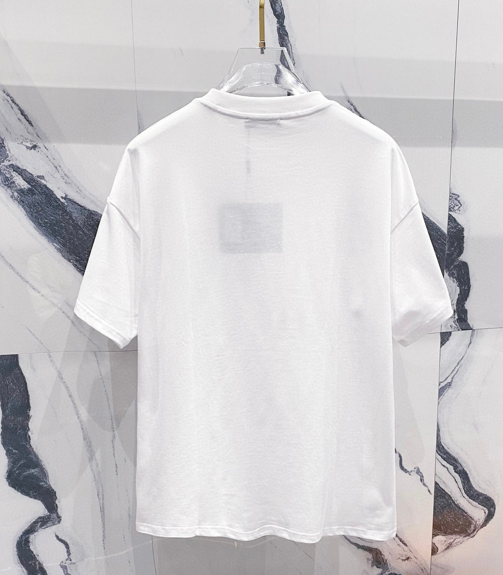P fashion embossed three-dimensional relief T-shirt 0725041101